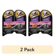 2 pack Sheba Perfect Portions Wet Cat Food Pate, Sustainable Salmon, 2.6 oz Twin-Pack Tray
