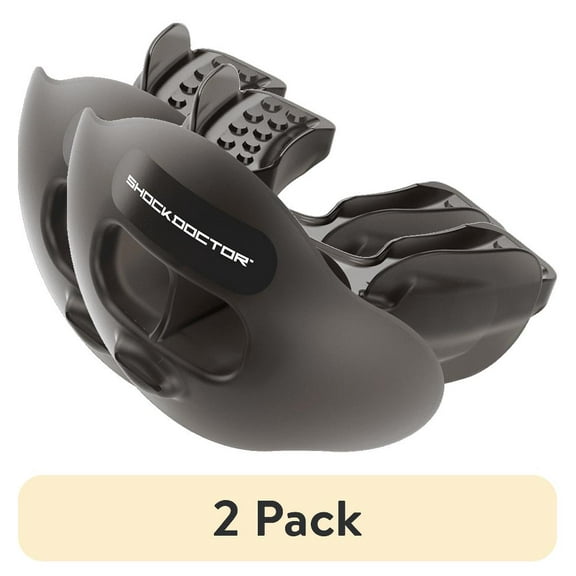 (2 pack) Shock Doctor Sport | Max Air Flow Lip Guard | Adult | One Size Fits Most | Black