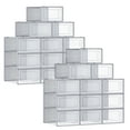 thumbnail image 1 of (2 pack) Shoe Boxes 12 Pack Shoe Organizer,Stackable Transparent Plastic Shoe Box for Closet Fit up to US Size 11 Transparent and Gray, 1 of 9