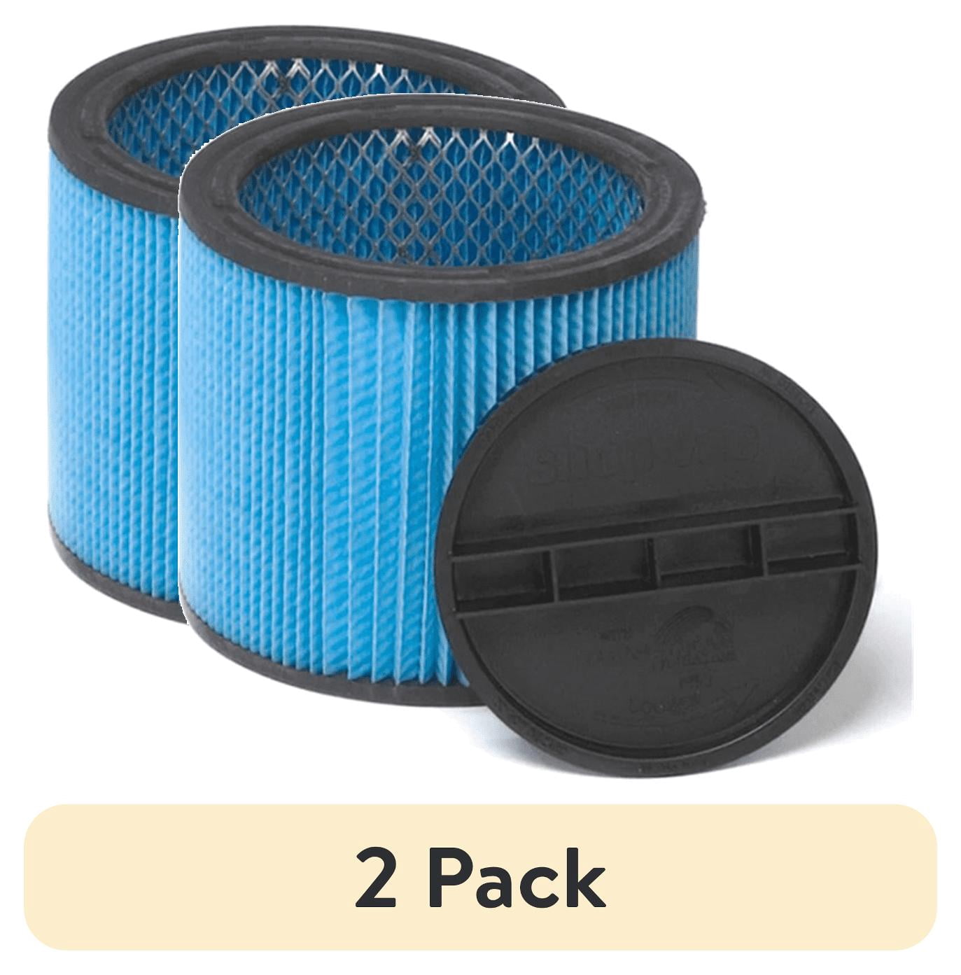 (2 pack) Shop Vac Reusable Ultra Web Cartridge Filter, Wet Dry Vacuum Use, Maximum Fine Dust Filtration