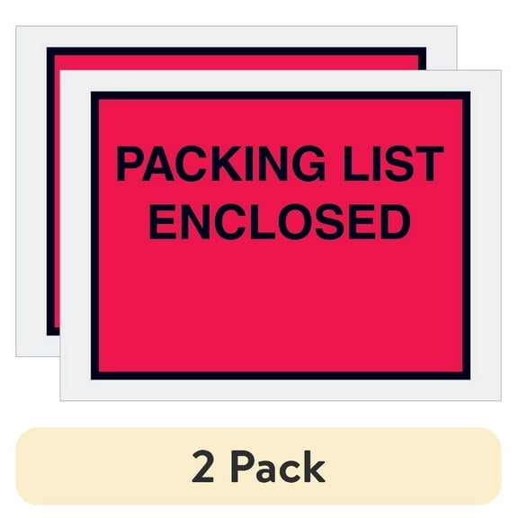 (2 pack) Shoplet Select 4 1/2 x 6 Red Packing List Enclosed Envelopes