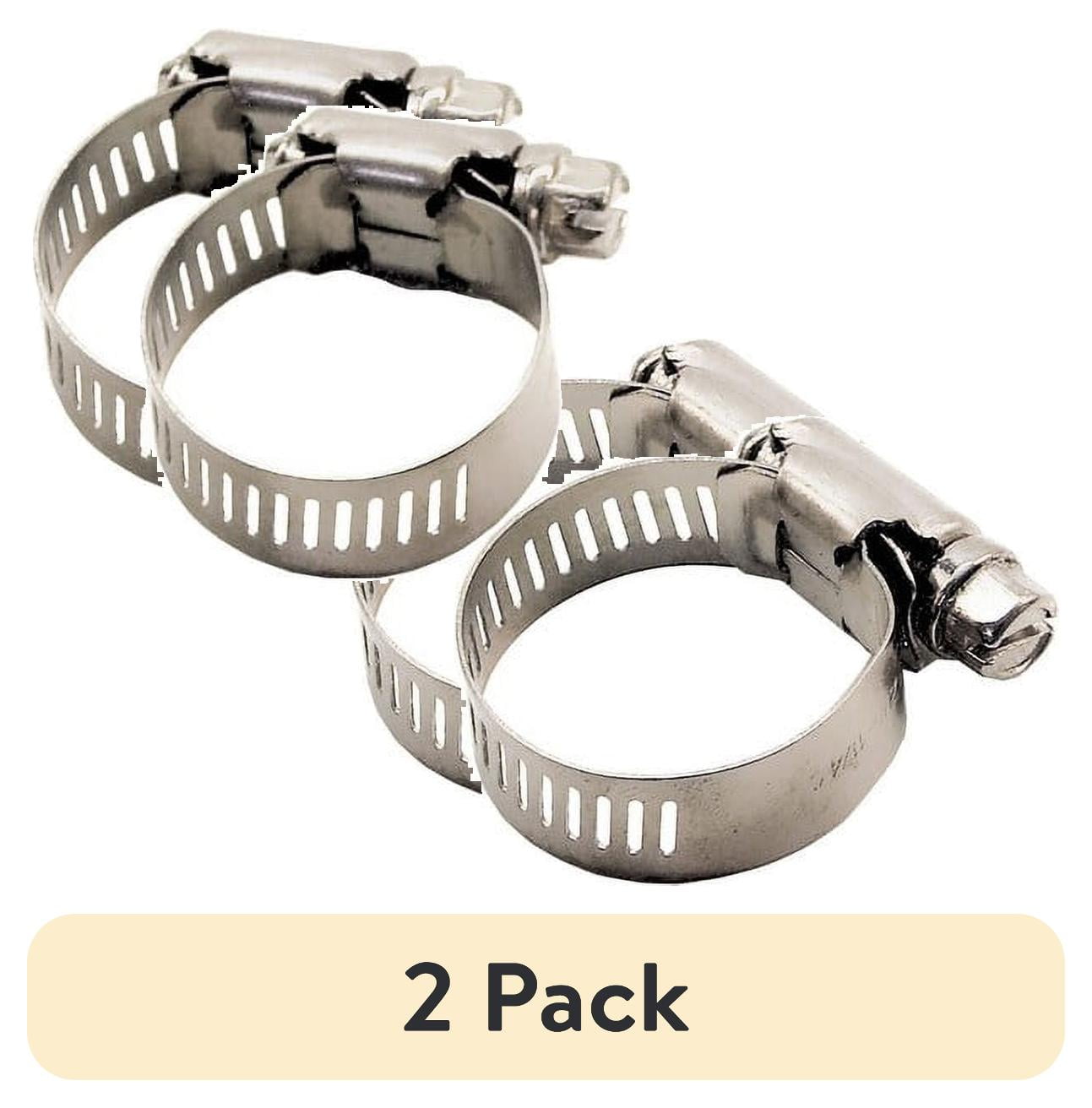 (2 pack) Shoreline Marine Universal Hose Clamps, 3/8-7/8 in, 1 Pair