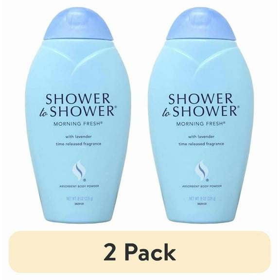 (2 pack) Shower to Shower Body Powder, Morning Fresh w/ Lavender - 8 oz