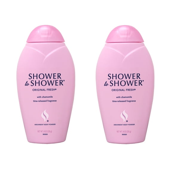 (2 pack) Shower to Shower Original Fresh Absorbent Body Powder, 8 Oz