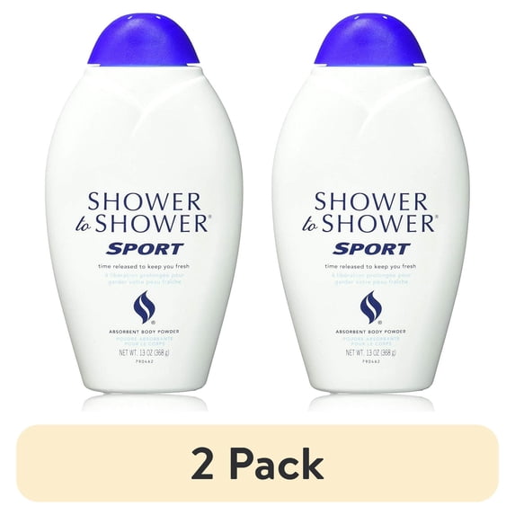 (2 pack) Shower to Shower Sport Absorbent Body Powder, 13 oz