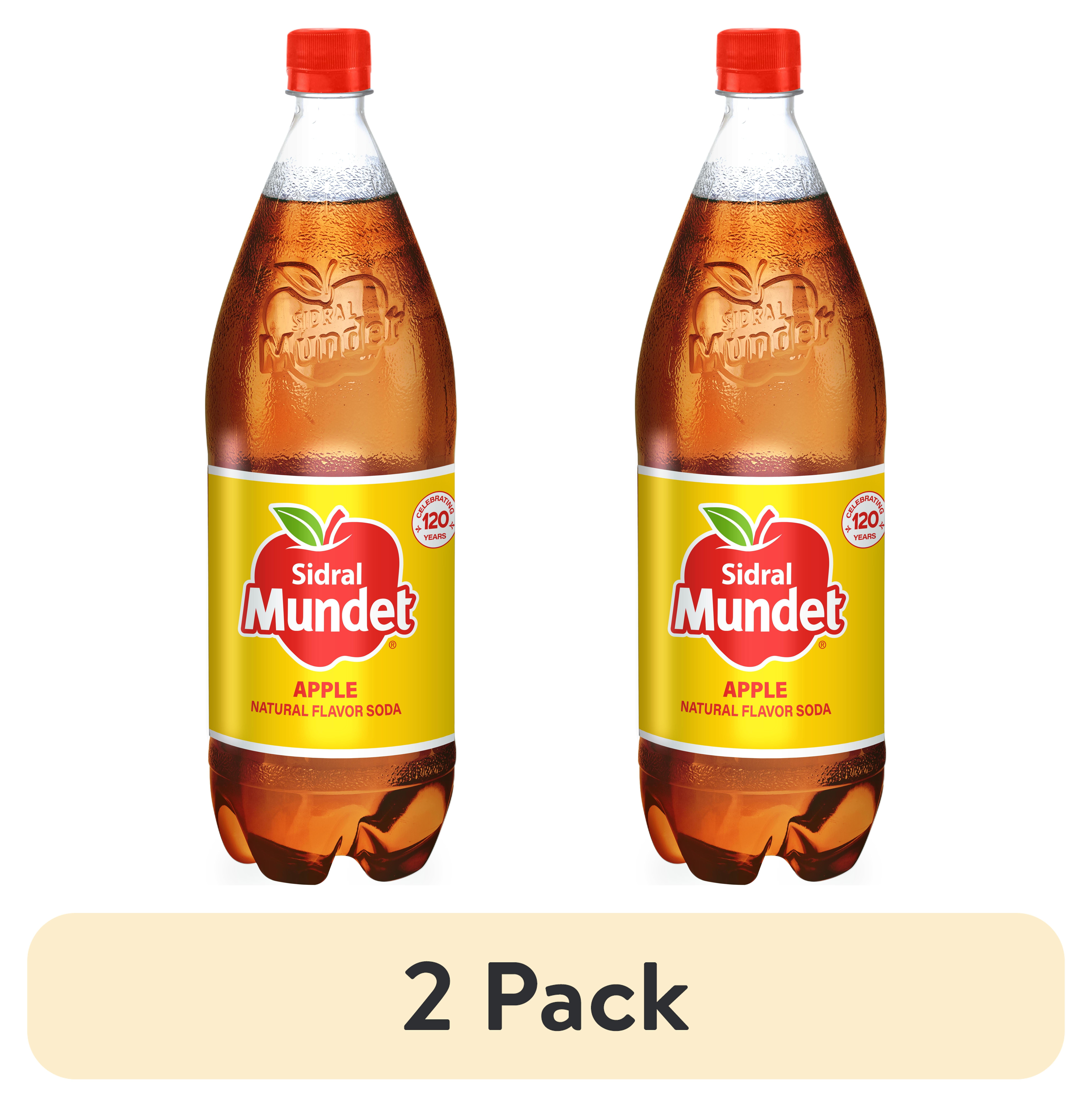 (2 pack) Sidral Mundet Apple Soda, 1.58 qt (1.5 Liter), 1 Count