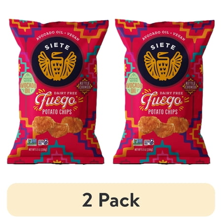 (2 pack) Siete Kettle Cooked Potato Chips Fuego - 5.5 oz.