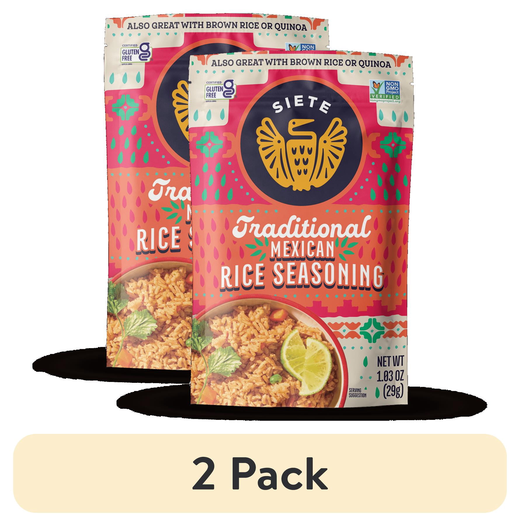 (2 pack) Siete Traditional Mexican Rice Seasoning, Gluten Free, 1.03 oz