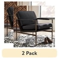thumbnail image 1 of (2 pack) Signature Design by Ashley Contemporary Puckman Accent Chair  Black, 1 of 9