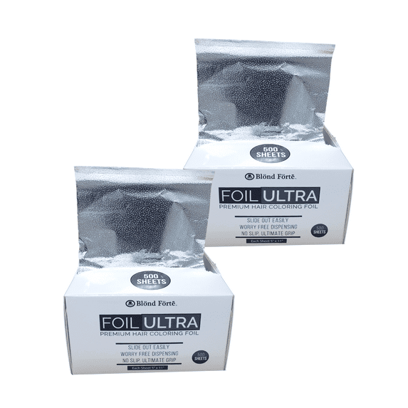2 pack Silver Pop-Up Foil 500 Sheets Salon Beauty Spa Hair Color Tint Dye Foil 5''x11''