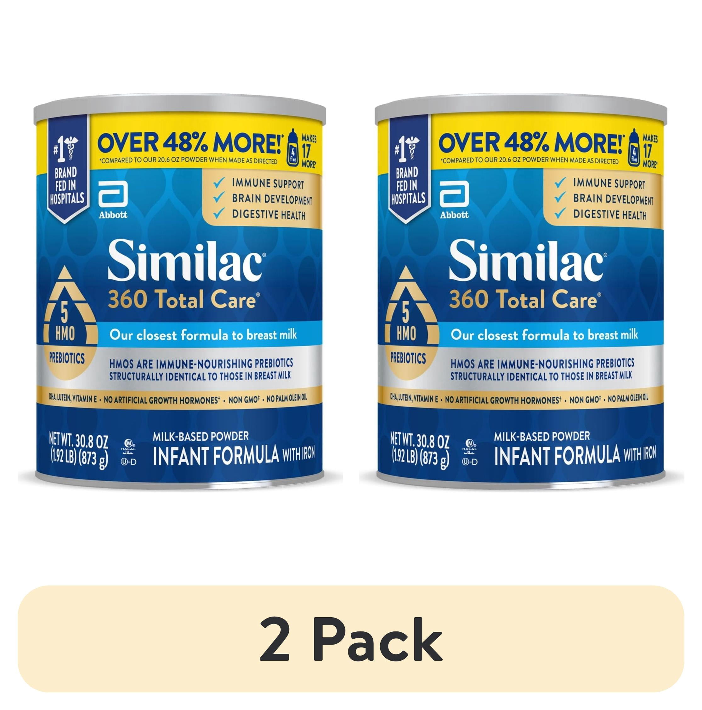 (2 pack) Similac 360 Total Care Baby Formula Powder, 30.8-oz Value Can