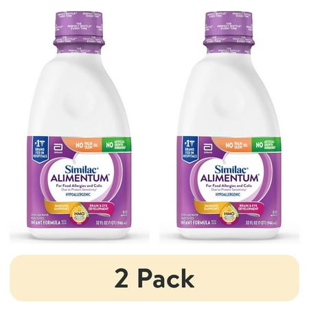 (2 pack) Similac Alimentum With 2'-FL HMO, Ready-to-Feed Baby Formula, 32-fl-oz Bottle