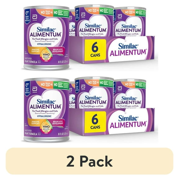 (2 pack) Similac Alimentum With 2'-FL HMO, Ready-to-Feed Baby Formula, 8-fl-oz Can, Pack of 6