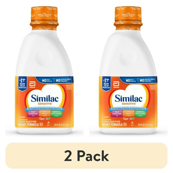 (2 pack) Similac Sensitive Ready-to-Feed Baby Formula, 32-fl-oz Bottle
