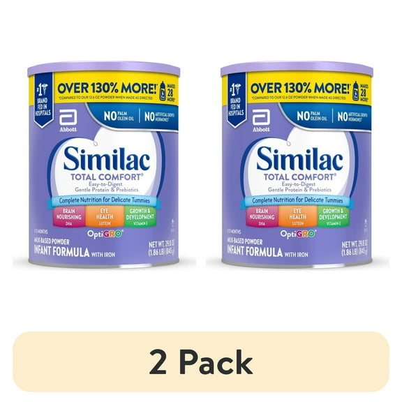(2 pack) Similac Total Comfort Powder Baby Formula, 29.8-oz Can