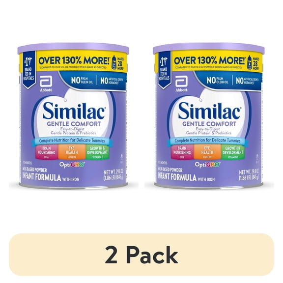 (2 pack) Similac Gentle Comfort Powder Baby Formula, 29.8-oz Can