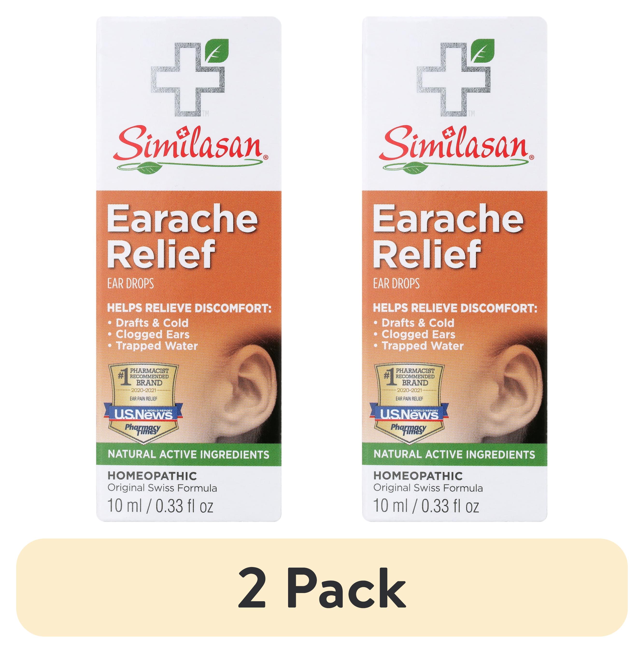 (2 pack) Similasan Earache Relief Ear Drops, 0.33 oz - Walmart.com