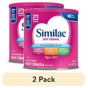 2 pack Similac Soy Isomil Baby Formula Powder, 12.4 oz Can
