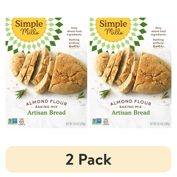(2 pack) Simple Mills Artisan Bread Baking Mix, 10.4 Oz
