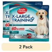 (2 pack) Simple Solution Super Absorbent Training Pads for Dogs - XL - 28" x 30" - 50 Count