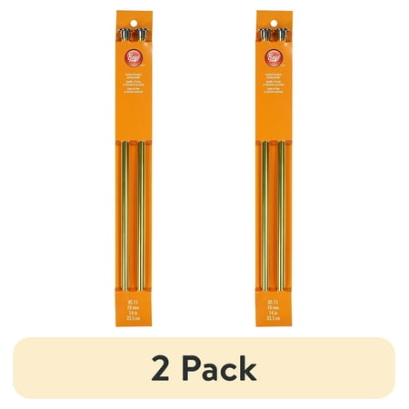 (2 pack) Simplicity Boye 14 in Anodized Aluminum Knitting Needles, Size 15 Green