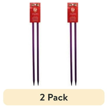 (2 pack) Simplicity Boye Aluminum 14 in Single Point Knitting Needle, Size 11 Purple