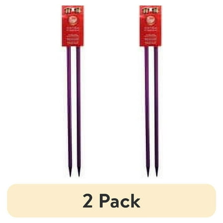 (2 pack) Simplicity Boye Aluminum 14 in Single Point Knitting Needle, Size 11 Purple