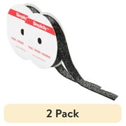 (2 pack) Simplicity Trim, Black 5/8 inch Metallic Velvet Trim Great for Apparel, Home Decorating, and Crafts, 3 Yards, 1 Each