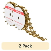 (2 pack) Simplicity Trim, Gold 5/8 inch Sequin Garland Trim Great for Apparel, Home Decorating, and Crafts, 3 Yards, 1 Each