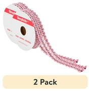 (2 pack) Simplicity Trim, Pink 3/4 inch Metallic Gimp Trim Great for Apparel, Home Decorating, and Crafts, 1 Yard, 1 Each