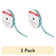 (2 pack) Simplicity Trim, Turquoise 1/2 inch Metallic Ric Rac Trim Great for Apparel, Home Decorating, and Crafts, 4 Yards, 1 Each