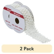 (2 pack) Simplicity Trim, White 1 1/2 inch Stretch Knit Headband Trim Great for Apparel, Home Decorating, and Crafts, 3 Yards, 1 Each