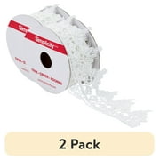 (2 pack) Simplicity Trim, White 1 7/8 inch Pointed Lace Trim Great for Apparel, Home Decorating, and Crafts, 3 Yards, 1 Each