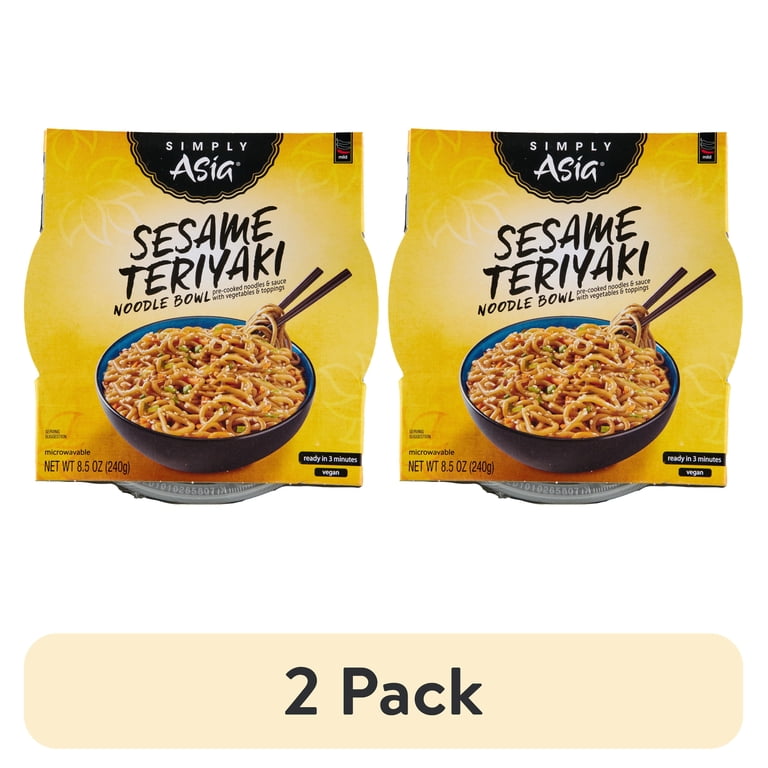 N.S.H MADE IN SIBUYAのTake it easy 2 pack) Simply Asia Sesame Teriyaki Noodle Bowl, 8.5 oz Cup