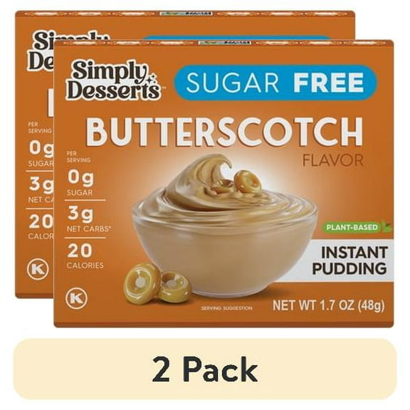 (2 pack) Simply Delish Butterscotch Pudding 1.7 oz.