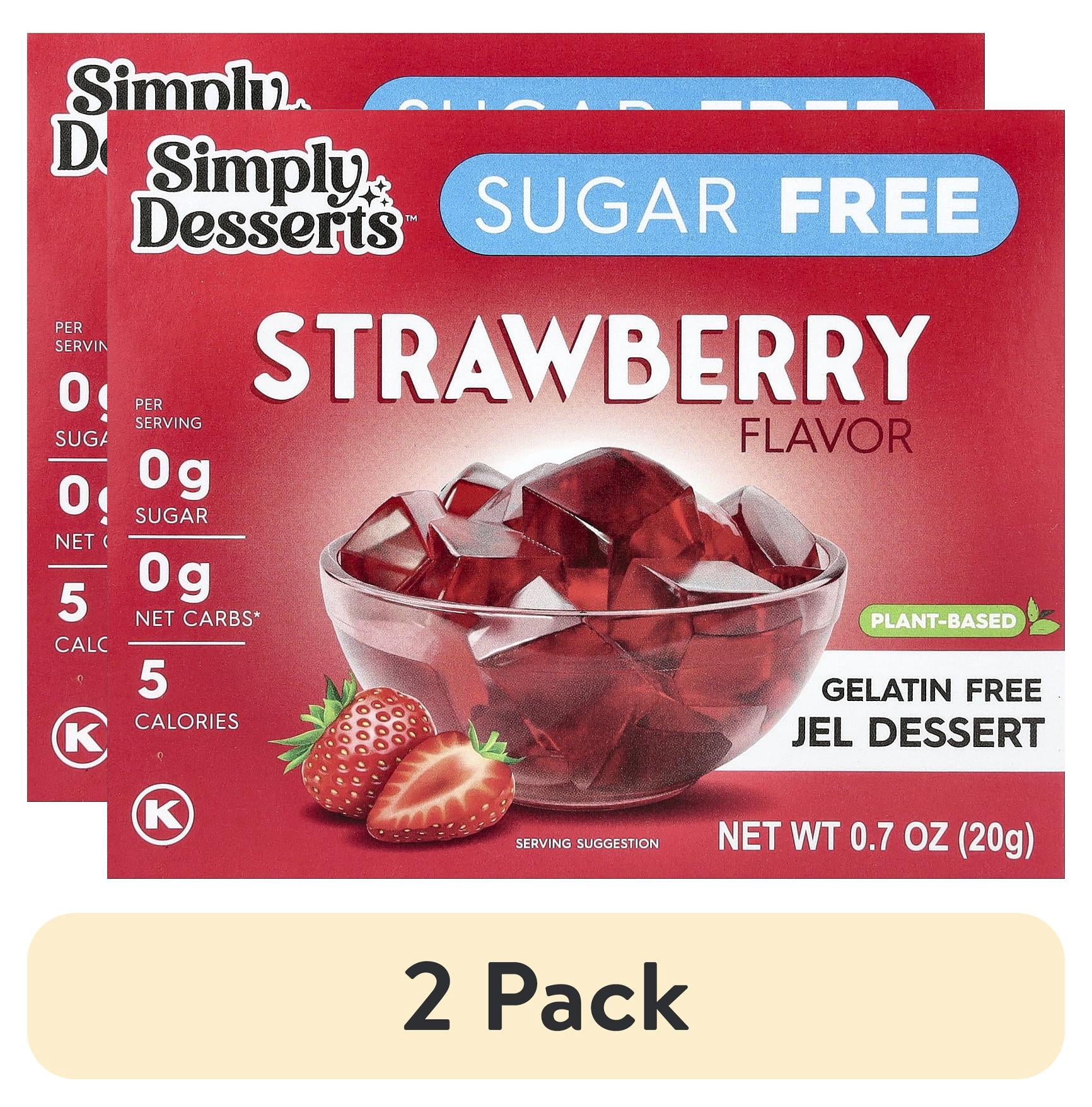 Simply Delish Natural Jel Dessert, Sugar Free & Strawberry, 1.6 Oz