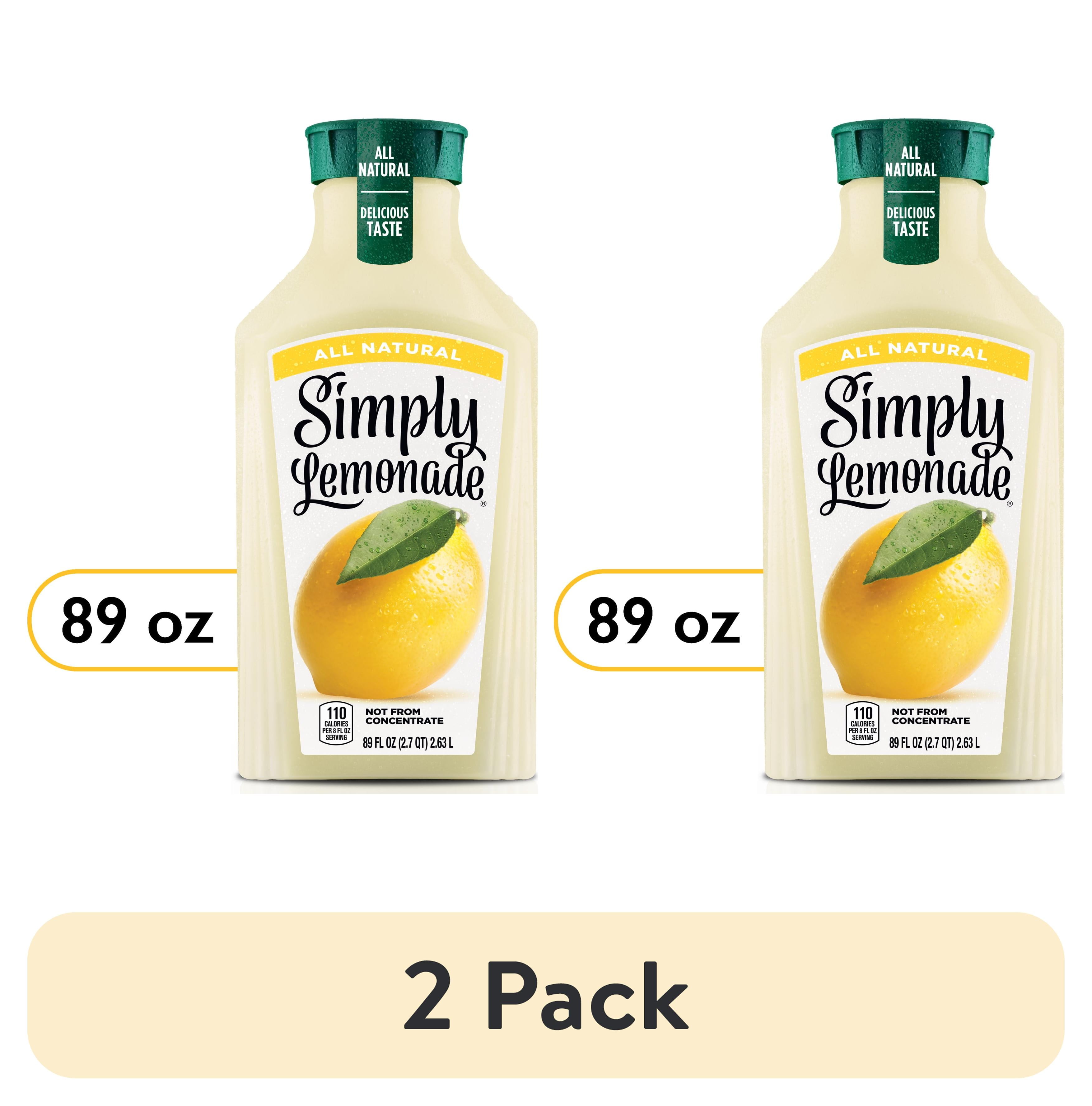 (2 pack) Simply Lemonade Bottle, 89 fl oz
