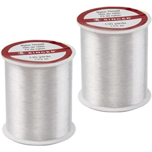 2-pack - Singer 00260 Nylon Thread 135 Yards, Clear  00075691002602