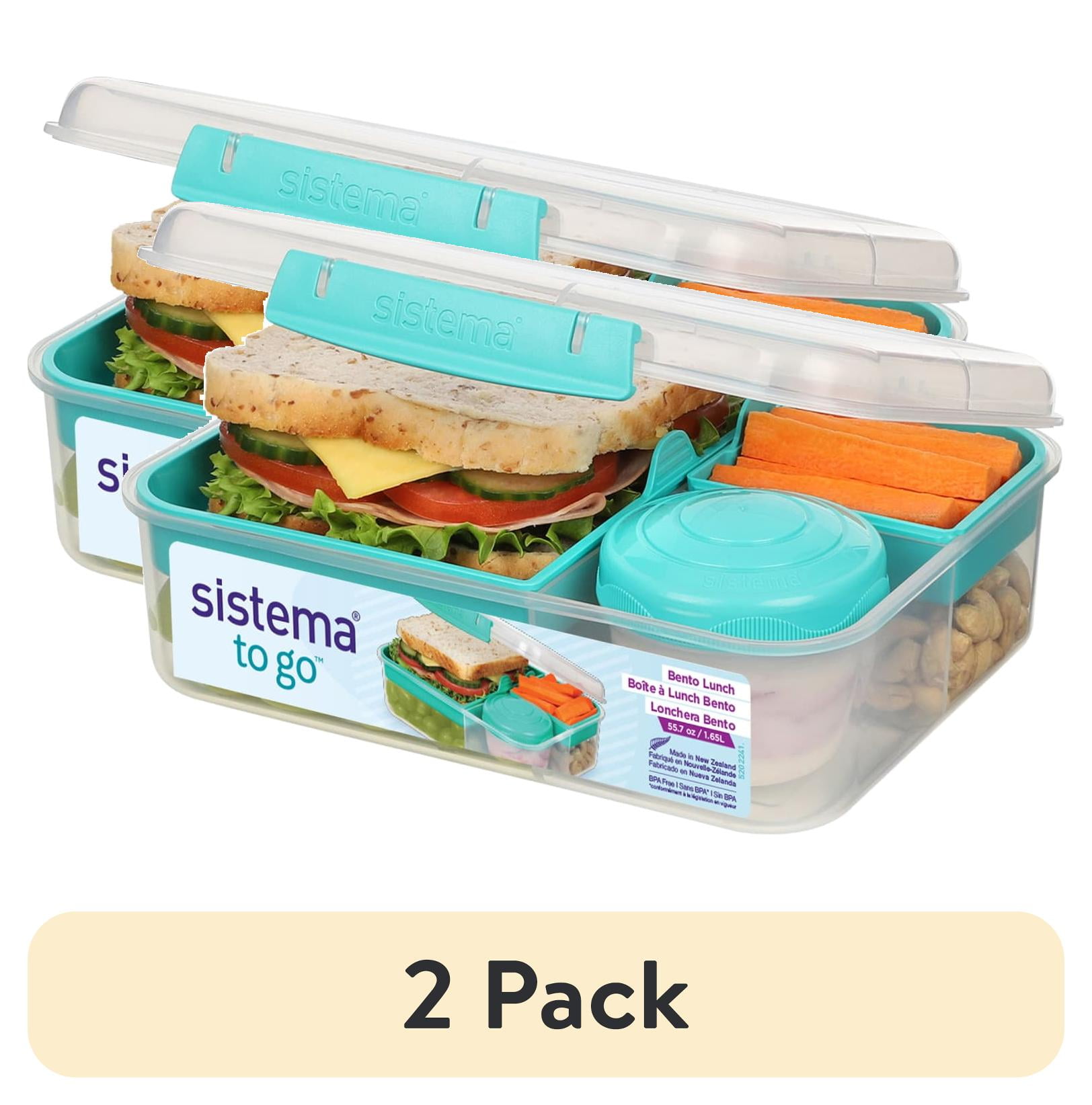 Sistema Bento Box TO GO Lunch Box with Yoghurt/Fruit Pot
