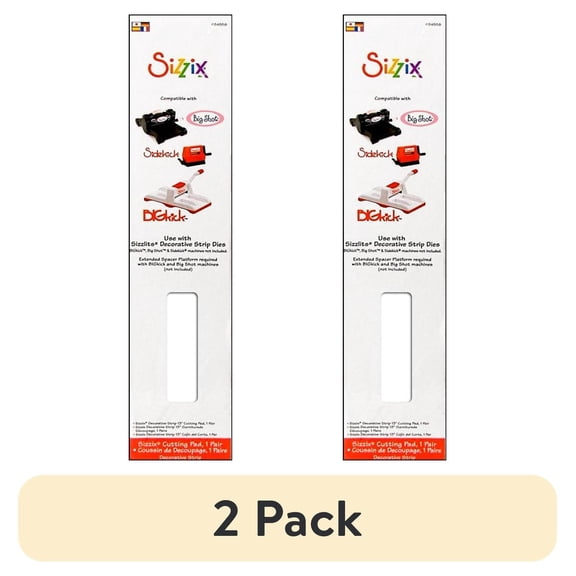 Sizzix Accessory - Decorative Strip Cutting Pads, 13", 1 Pair