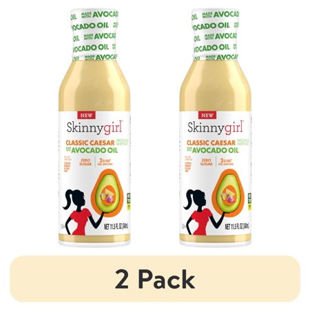 (2 pack) Skinnygirl Avocado Oil Classic Caesar Dressing, Gluten Free, Avocado Oil Based, 11.5 fl oz