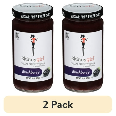 (2 pack) Skinnygirl Sugar Free Blackberry Preserves, Kosher, 10 oz