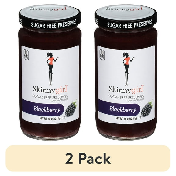 (2 pack) Skinnygirl Sugar Free Blackberry Preserves, Kosher, 10 oz