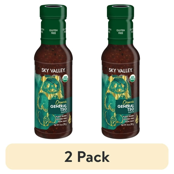 (2 pack) Sky Valley Organic Medium General Tso Sauce 14 oz