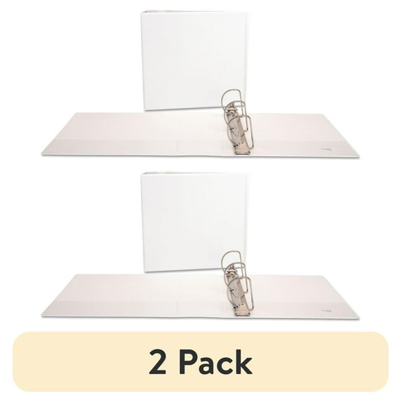 (2 pack) UNIVERSAL Slant-Ring Economy View Binder 4" Capacity White 20994