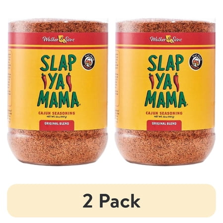 (2 pack) Slap Ya Mama Original Blend Cajun Seasoning, 32 oz Canister – Large Size Authentic Louisiana Cajun Spice