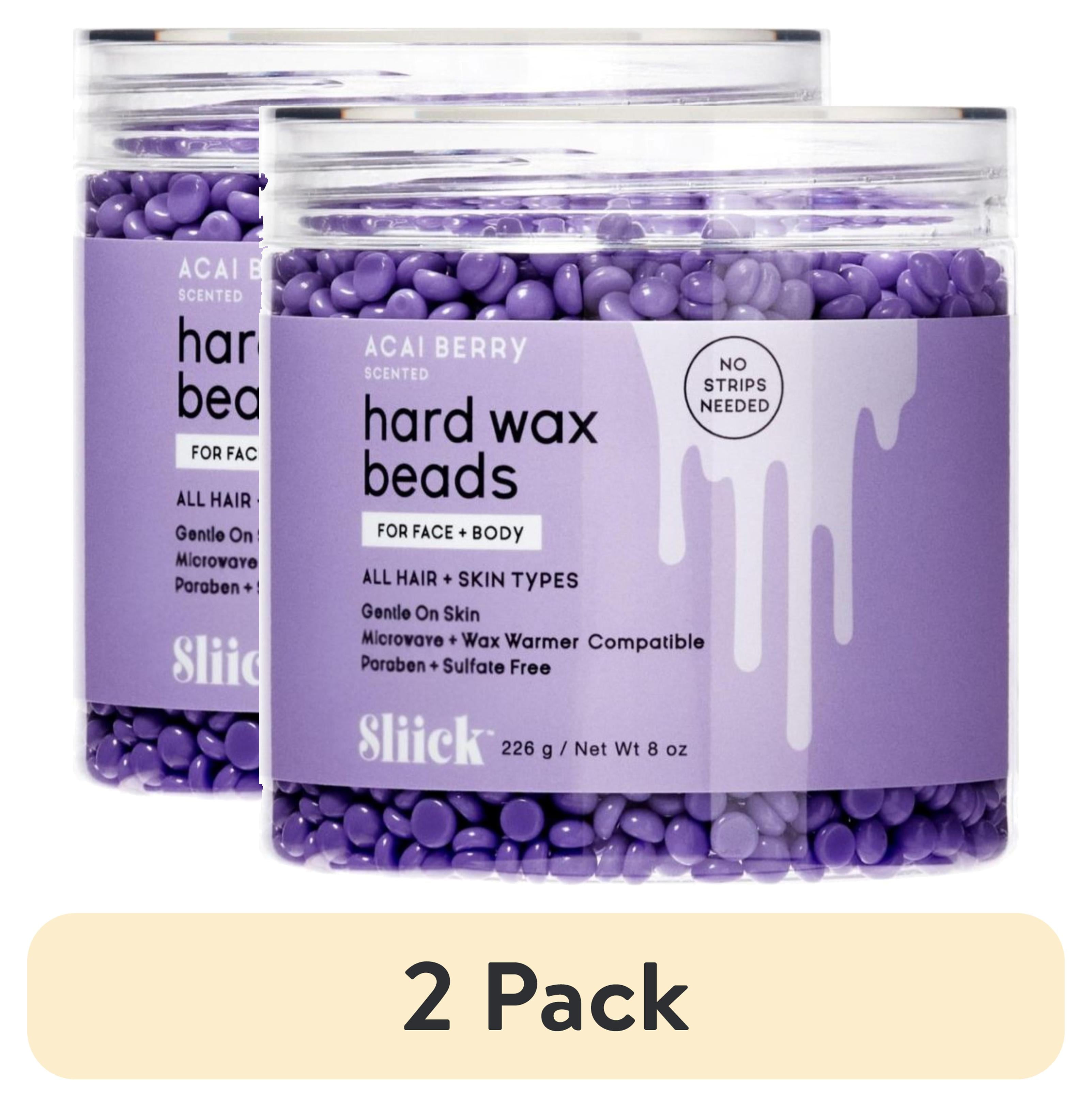 Sliick Acai Berry Hard Wax Beads Kit For At Home Face and Body