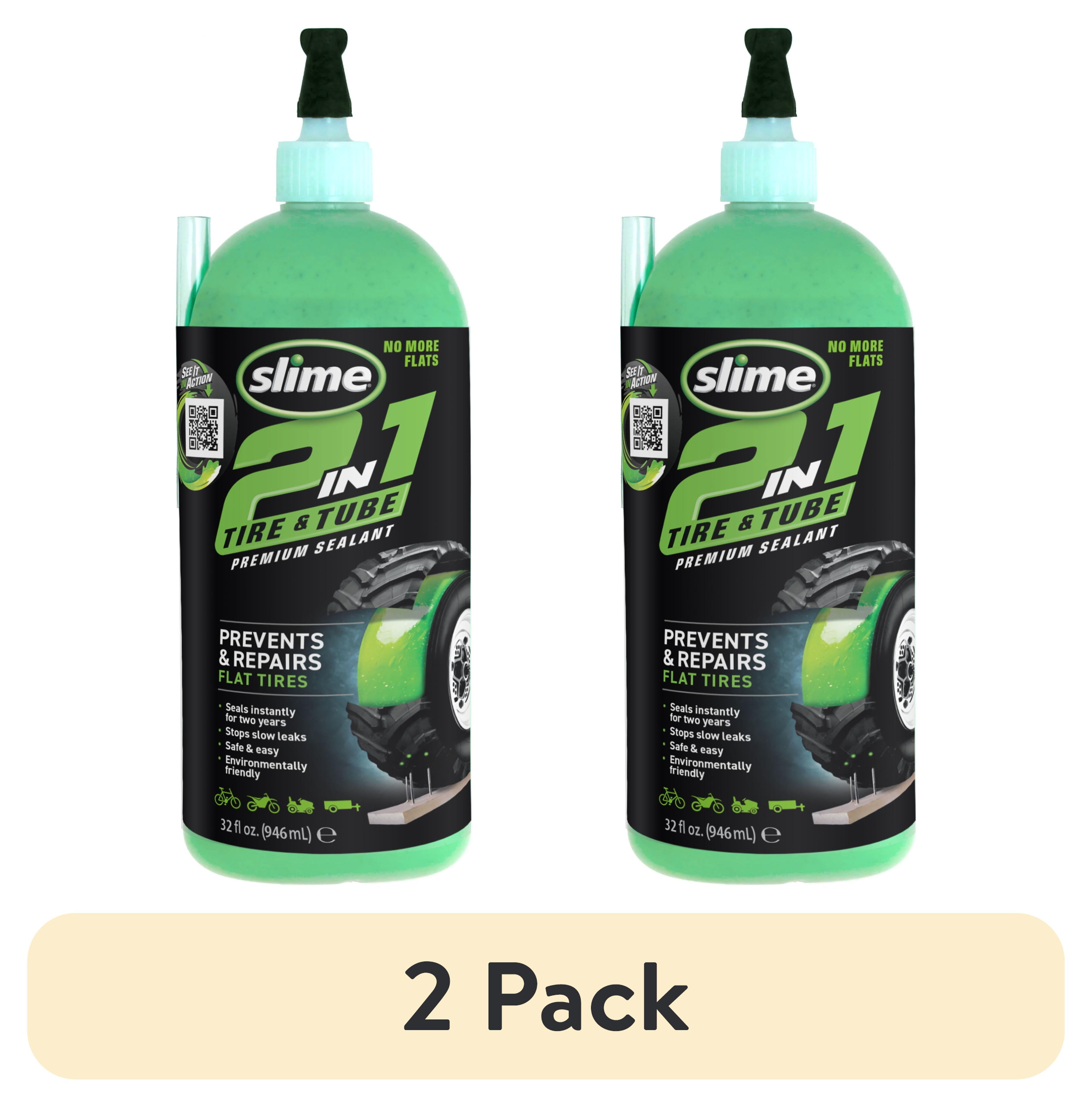 (2 pack) Slime 2-in-1 Tire and Tube Sealant, 32 oz - 10195