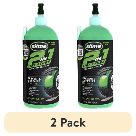 (2 pack) Slime 2-in-1 Tire and Tube Sealant, 32 oz - 10195
