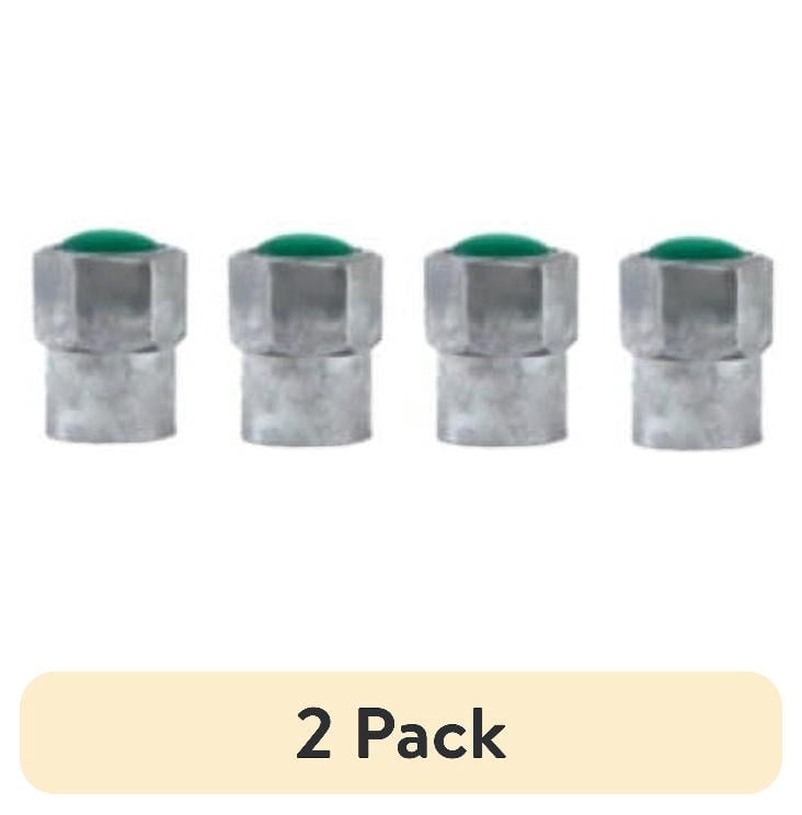 (2 pack) Slime Nitrogen Replacement Metal Valve Caps Green - 20230